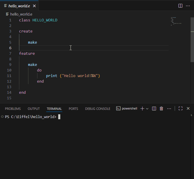 Compile & Run Eiffel File